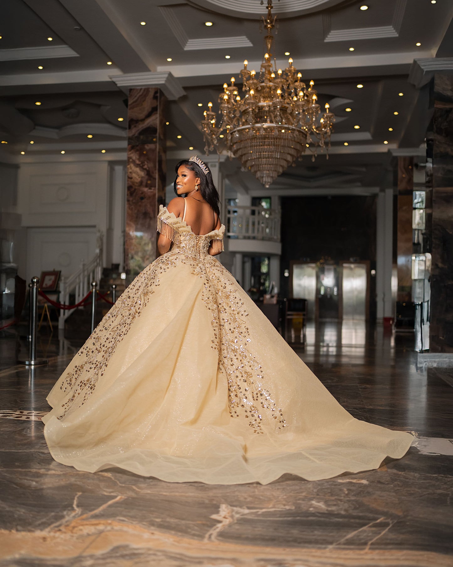 classic Gold ball gown