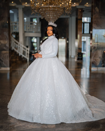 Long- sleeve Ball gown