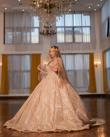 Nude  ball gown