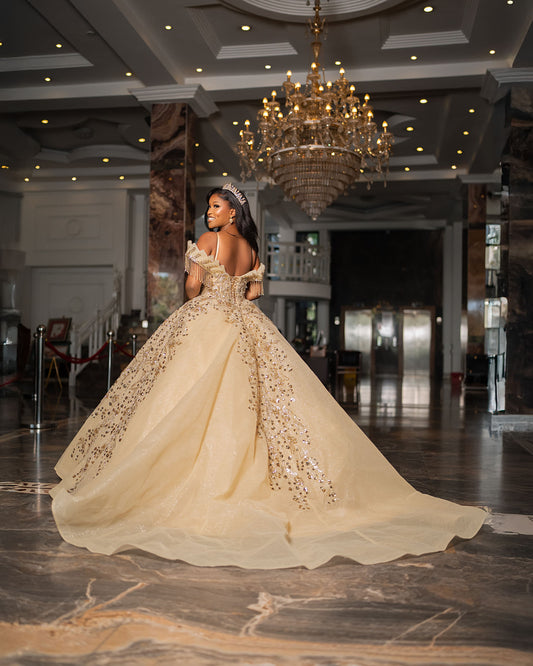 classic Gold ball gown