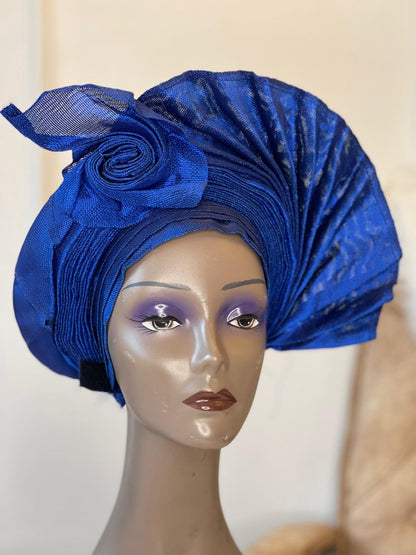 Royal blue gele