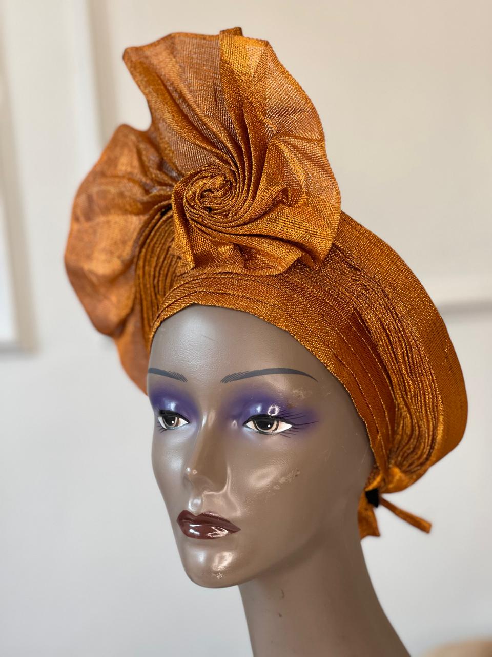 Burnt- orange gele