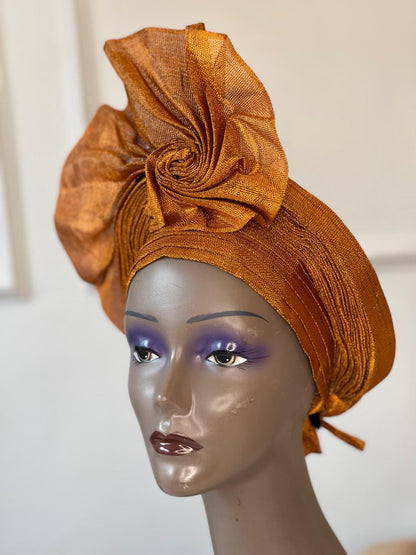 Burnt- orange gele
