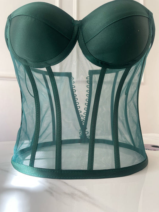 Emerald green corset