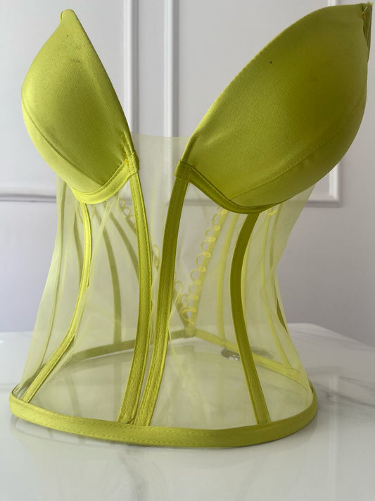 Elegant luminous green corset