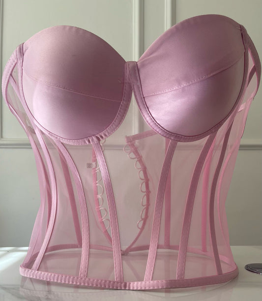 Baby-pink corset