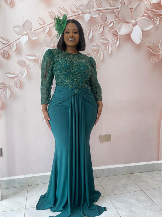 Emerald -green event gown