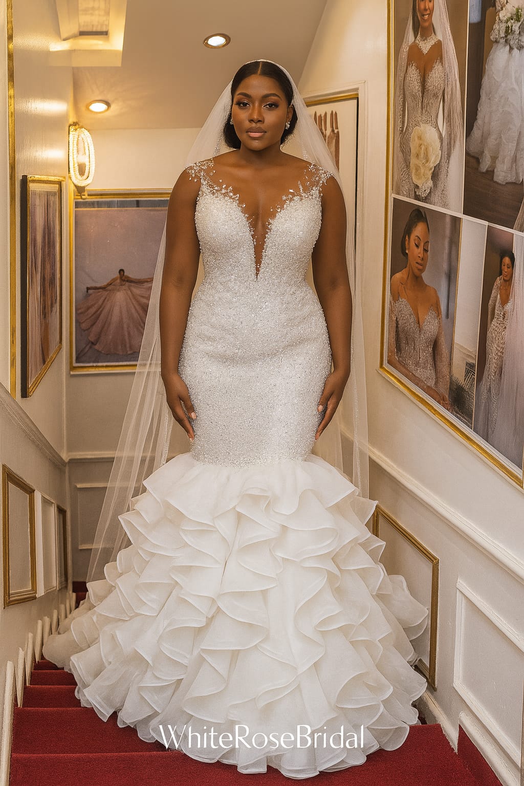 ruffled-mermaid gown