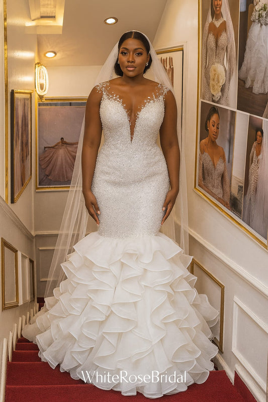 ruffled-mermaid gown