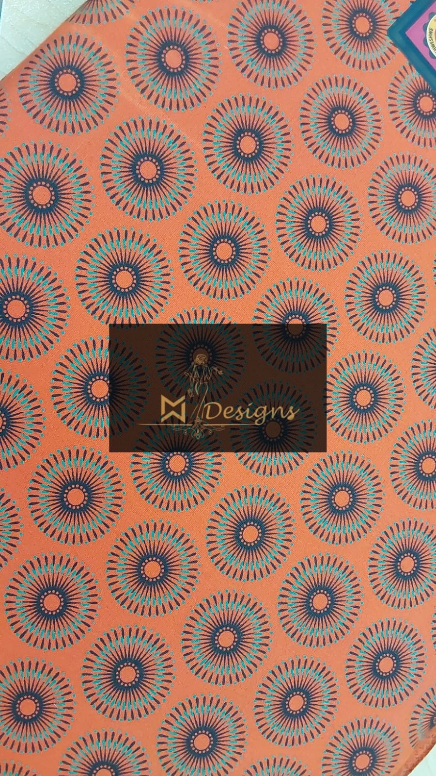 Tangerine African Print Fabric