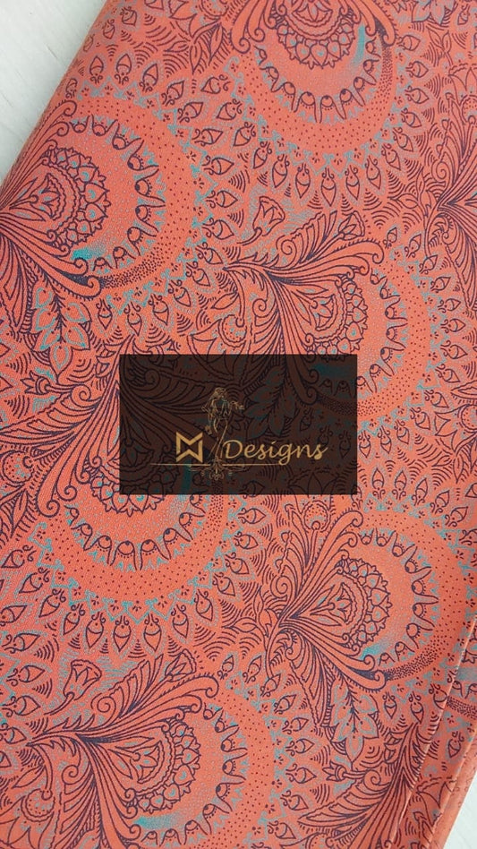 Soft Coral Shweshwe Print