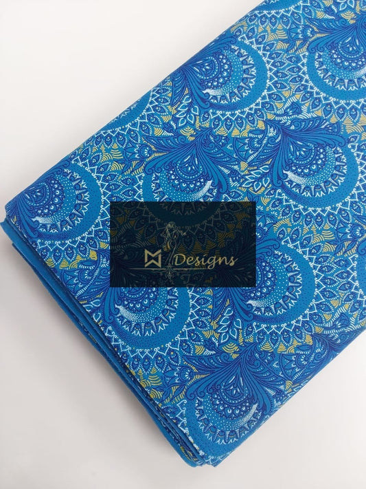 Radiant Blue Shweshwe Fabric
