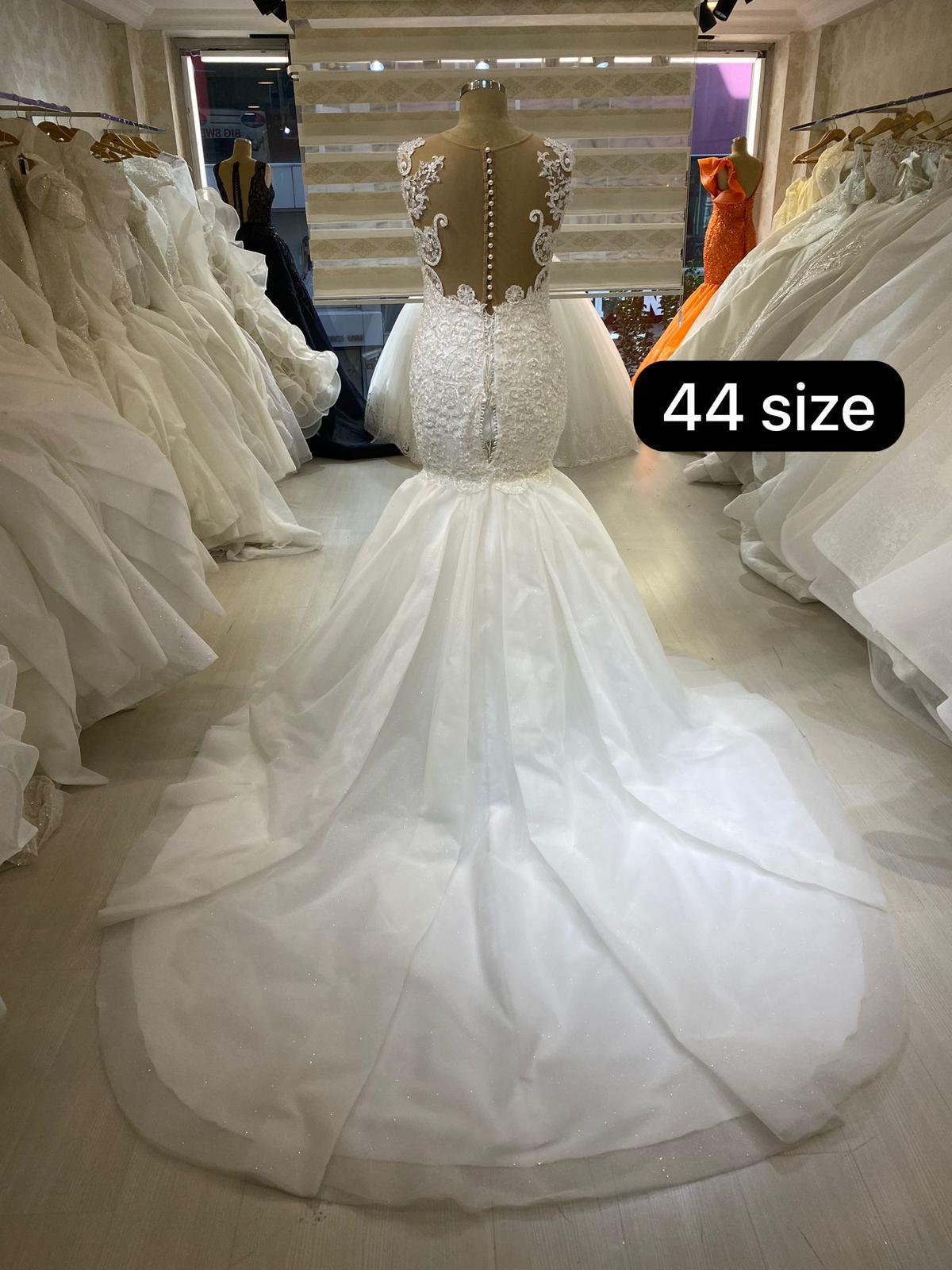 white Mermaid wedding dress