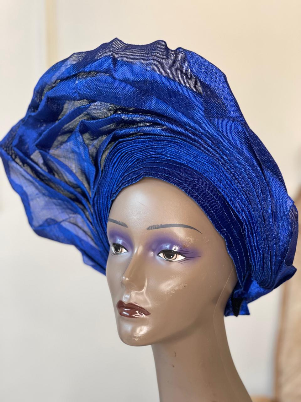 Royal blue gele