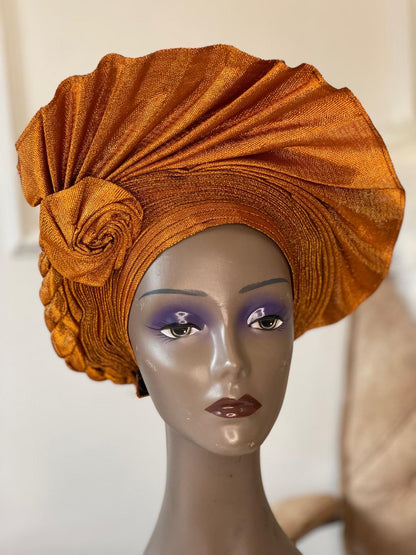 Burnt- orange gele