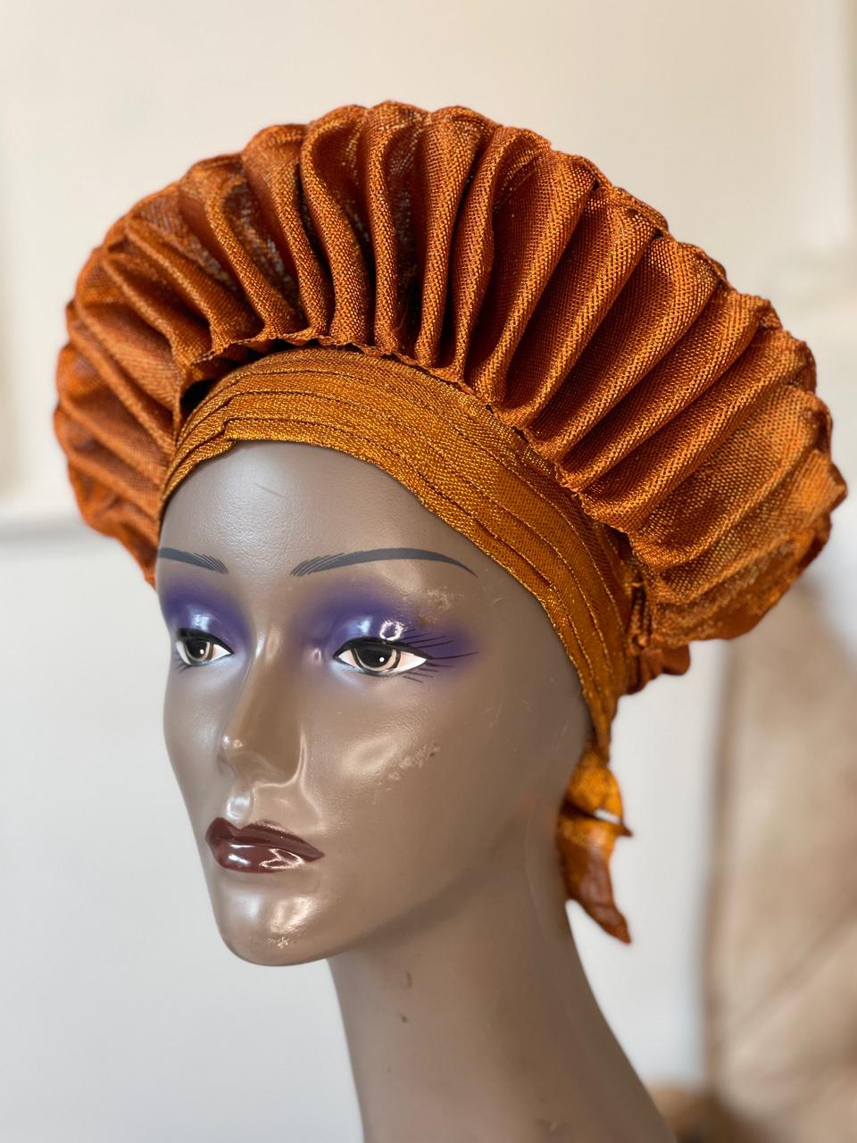 Burnt- orange gele
