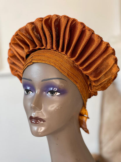 Burnt- orange gele