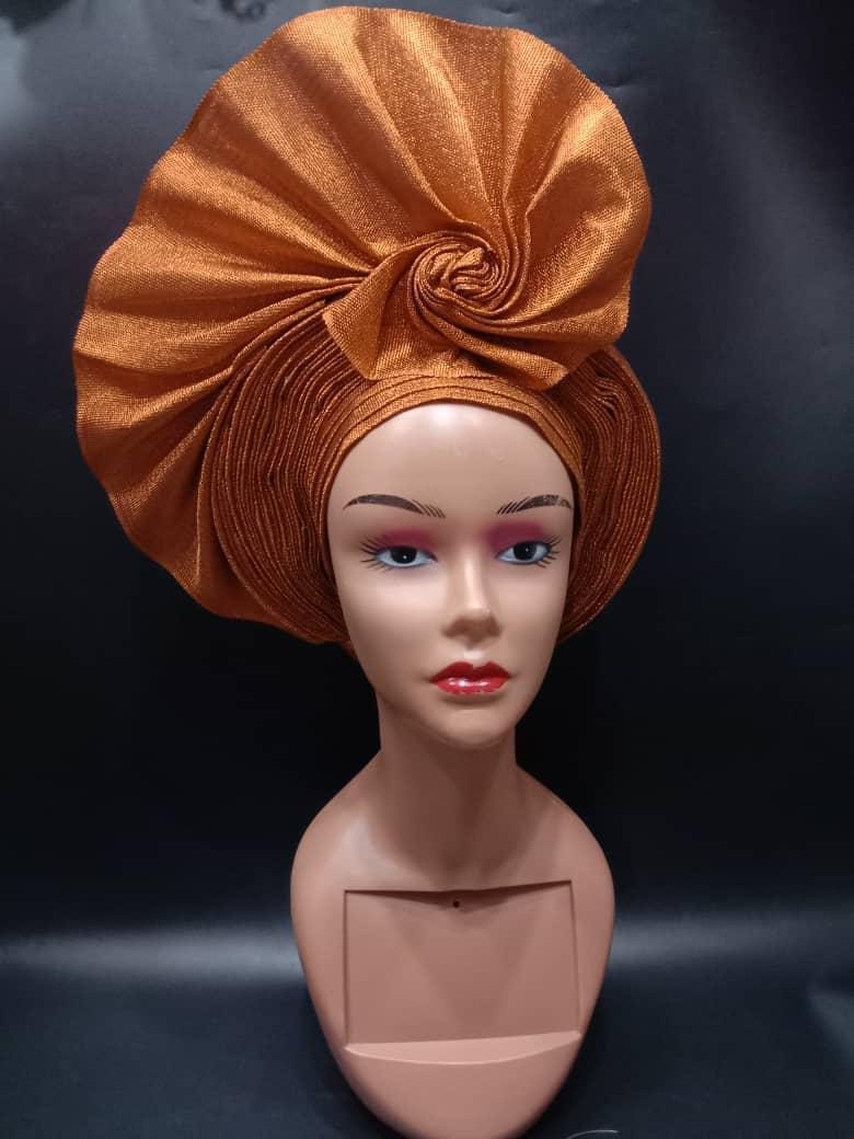Burnt- orange gele