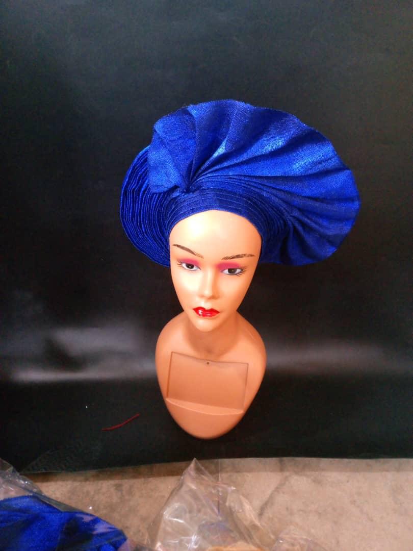 Royal blue gele