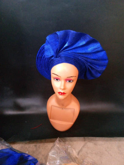 Royal blue gele