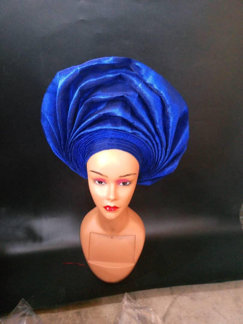 Royal blue gele