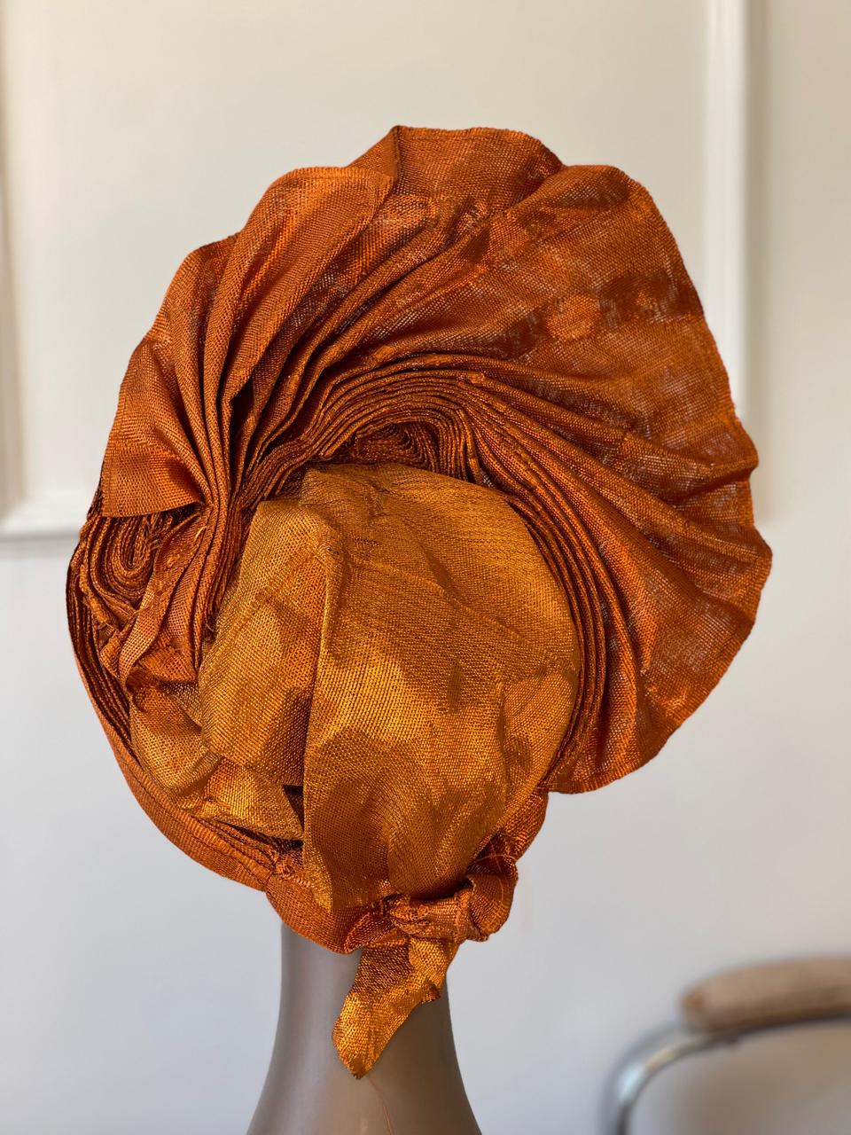 Burnt- orange gele