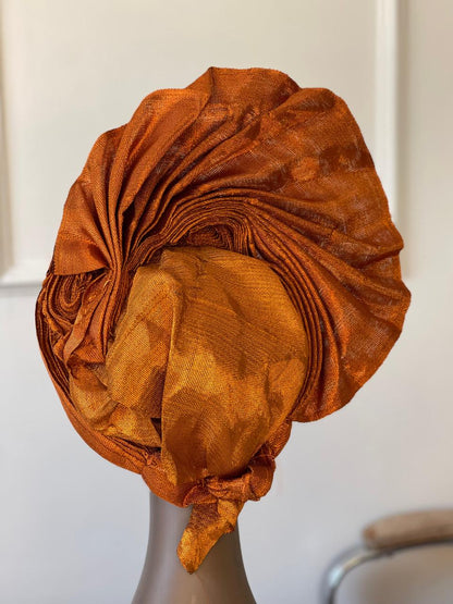 Burnt- orange gele
