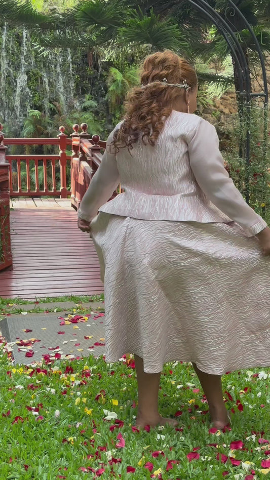 Brocade-circular dress