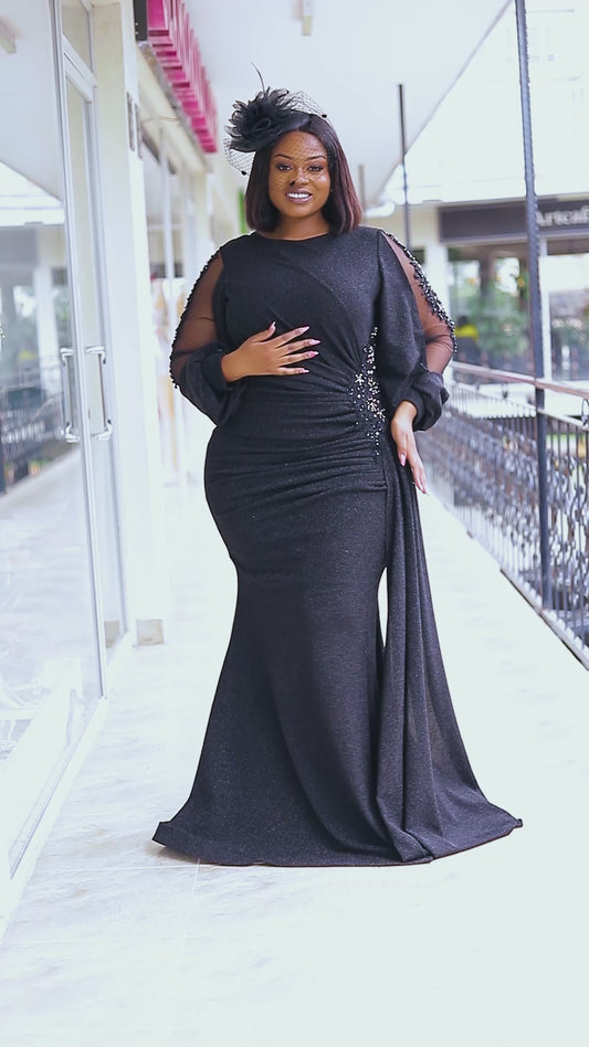 Black event gown