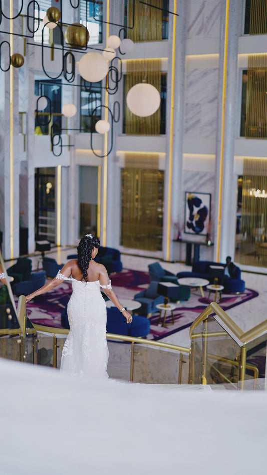 Off-shoulder mermaid