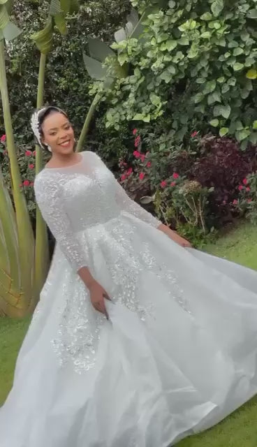 Ballgown/2-in-1mermaid wedding dress